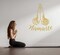 Namaste Hands Decal, Yoga Studio Decor, Yoga Room Art, Floral Namaste Yoga Decal, Yoga Stencil, Motivational Yoga Decor, Yoga Art n033 product 1
